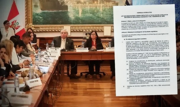 Comisión de Constitución aprueba dictamen de pedido de facultades solo en seguridad y Fenómeno El Niño